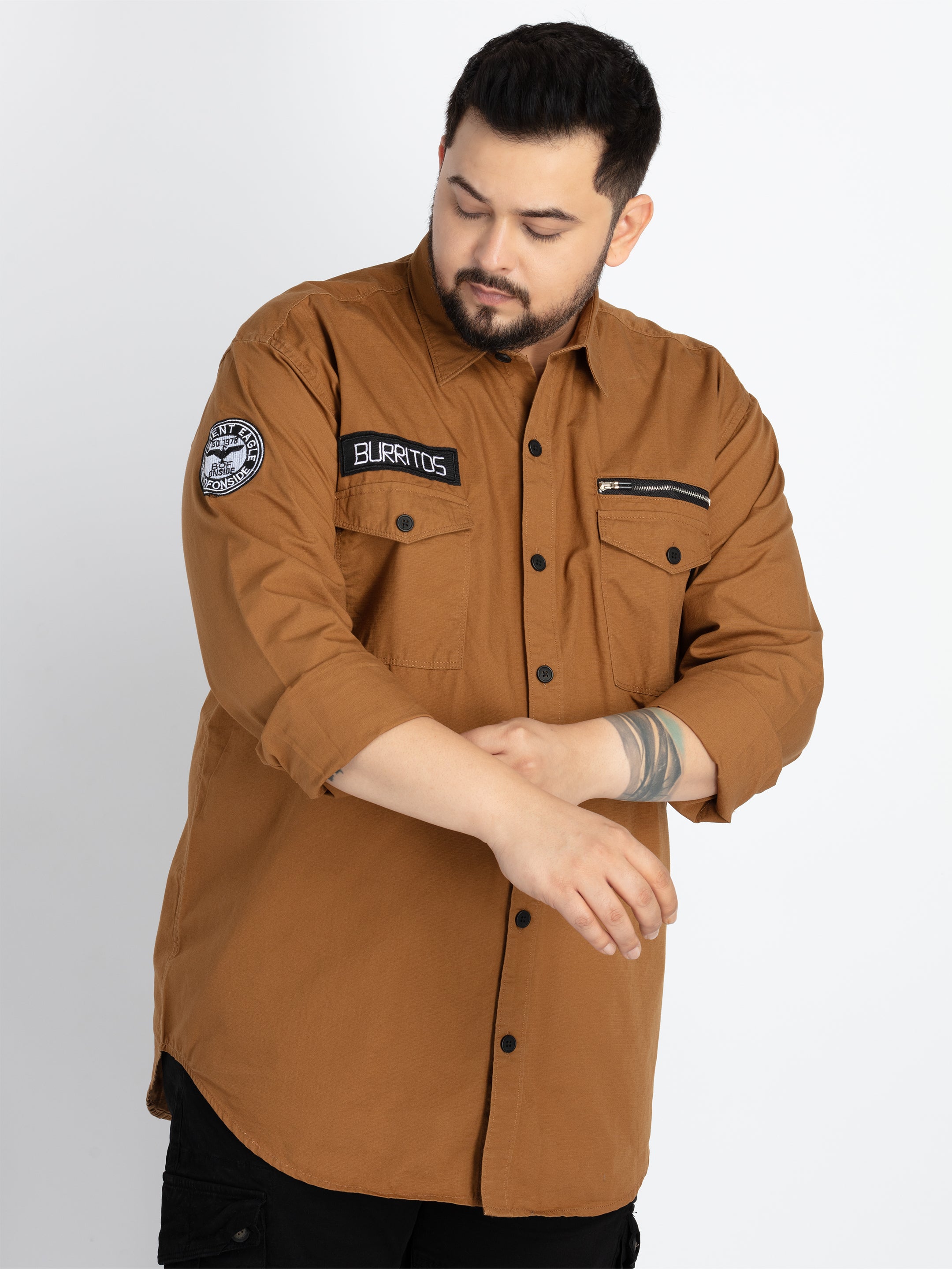 WHATZ Double Pocket Shirt With Zipper Detail For Men – So