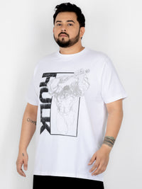 SO WHAT Hulk Sketch Art Fighter Print Round Neck T-shirt for Men