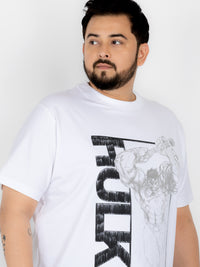 SO WHAT Hulk Sketch Art Fighter Print Round Neck T-shirt for Men