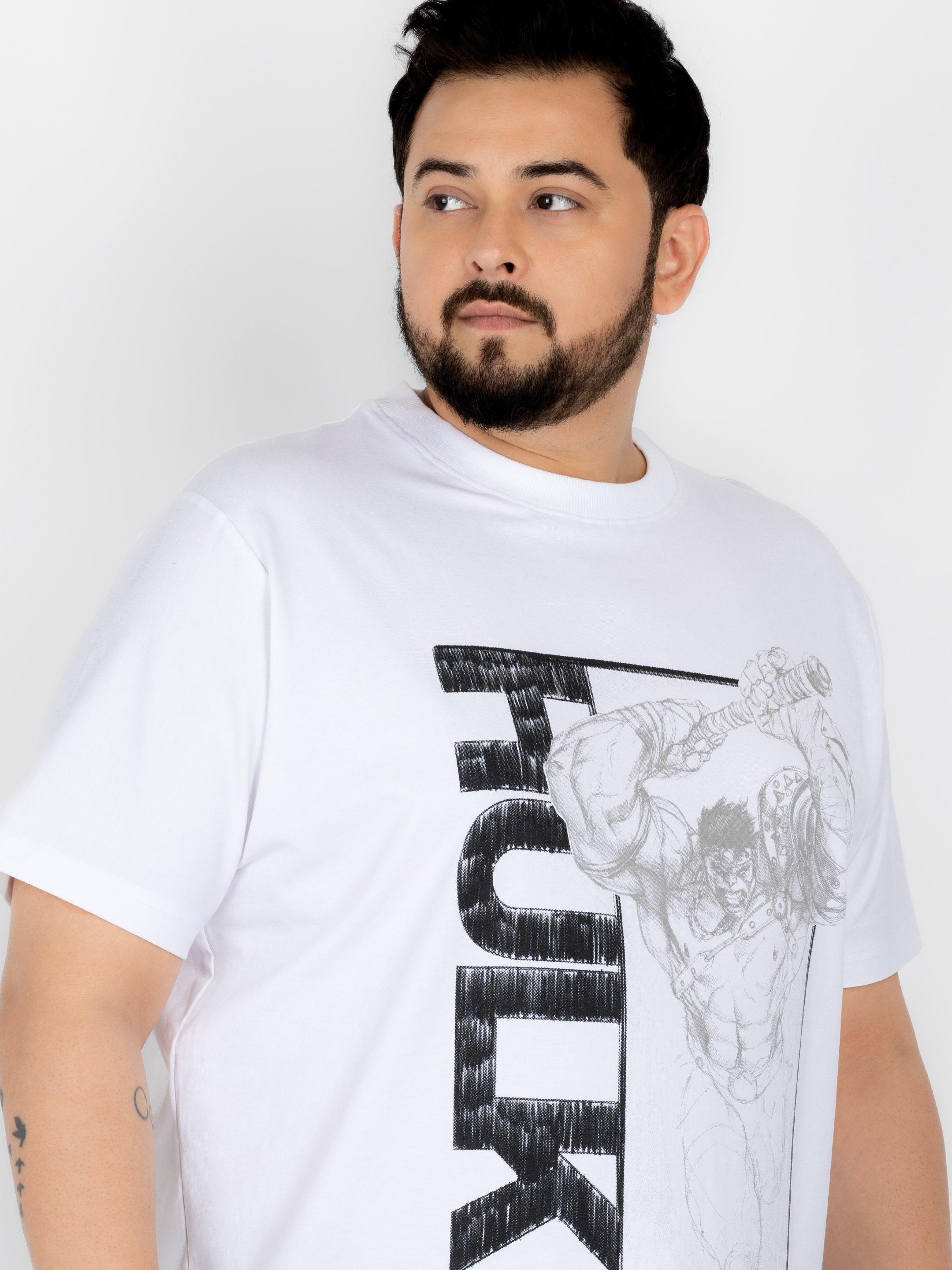 SO WHAT Hulk Sketch Art Fighter Print Round Neck T-shirt for Men