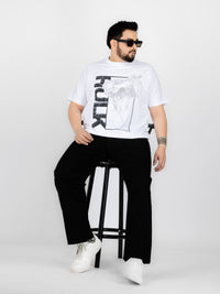 SO WHAT Hulk Sketch Art Fighter Print Round Neck T-shirt for Men