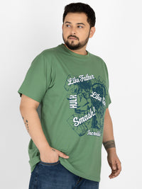 SO WHAT Incredible Hulk Typography Round Neck T-shirt for Men