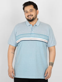 WHATZ Smart Fit Horizontal Stripe Polo T-Shirt for Men