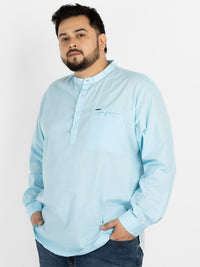 WHATZ Quiet Form Solid Short Kurta for Men
