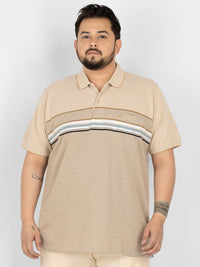 WHATZ Smart Fit Horizontal Stripe Polo T-Shirt for Men