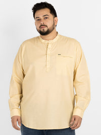 WHATZ Quiet Form Solid Short Kurta for Men