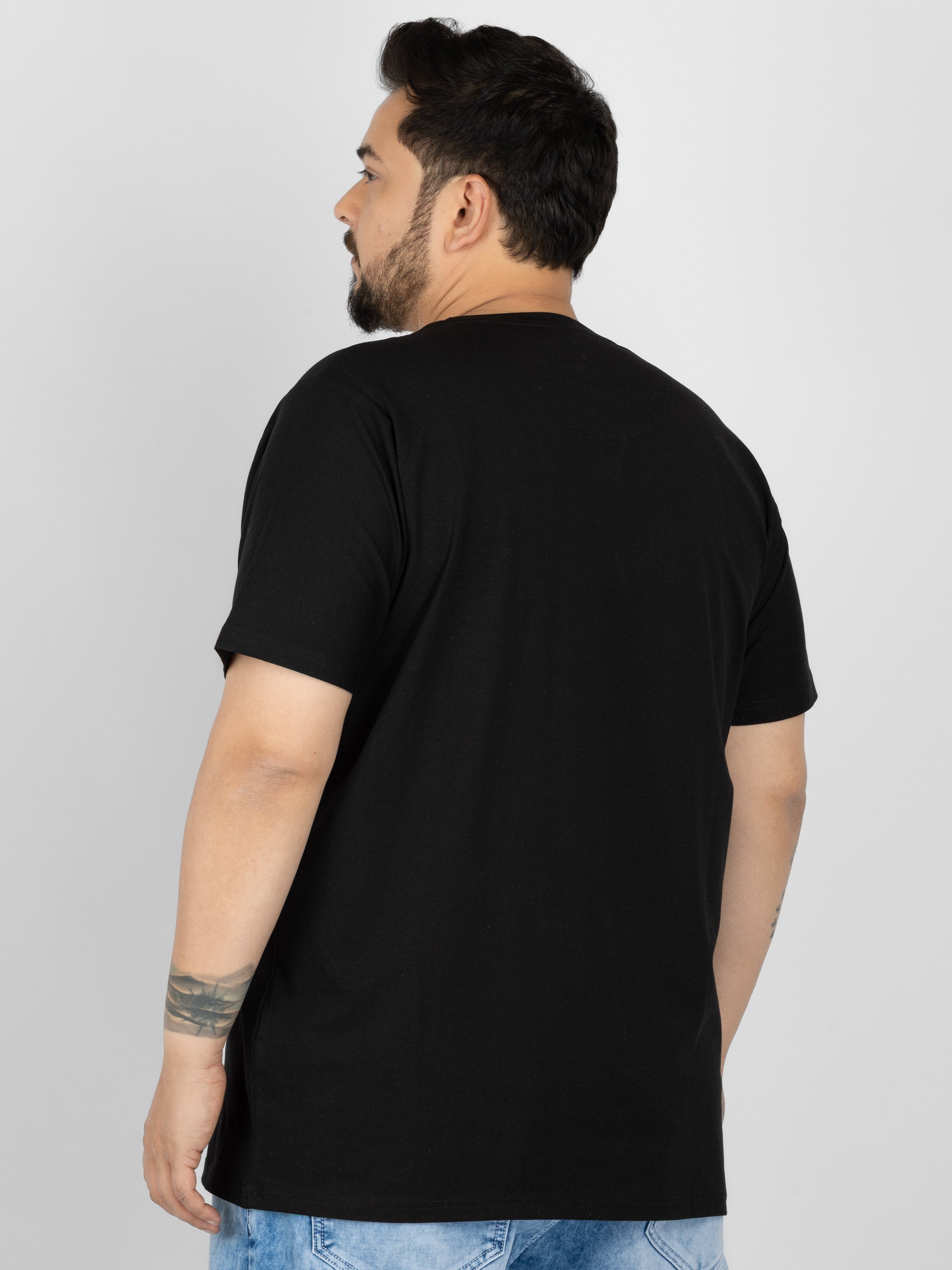 WHATZ Change Nothing Slogan Graphic Round Neck T-Shirt For Men