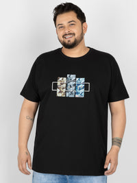WHATZ Botanic Panel Graphic Round Neck T-Shirt for Men
