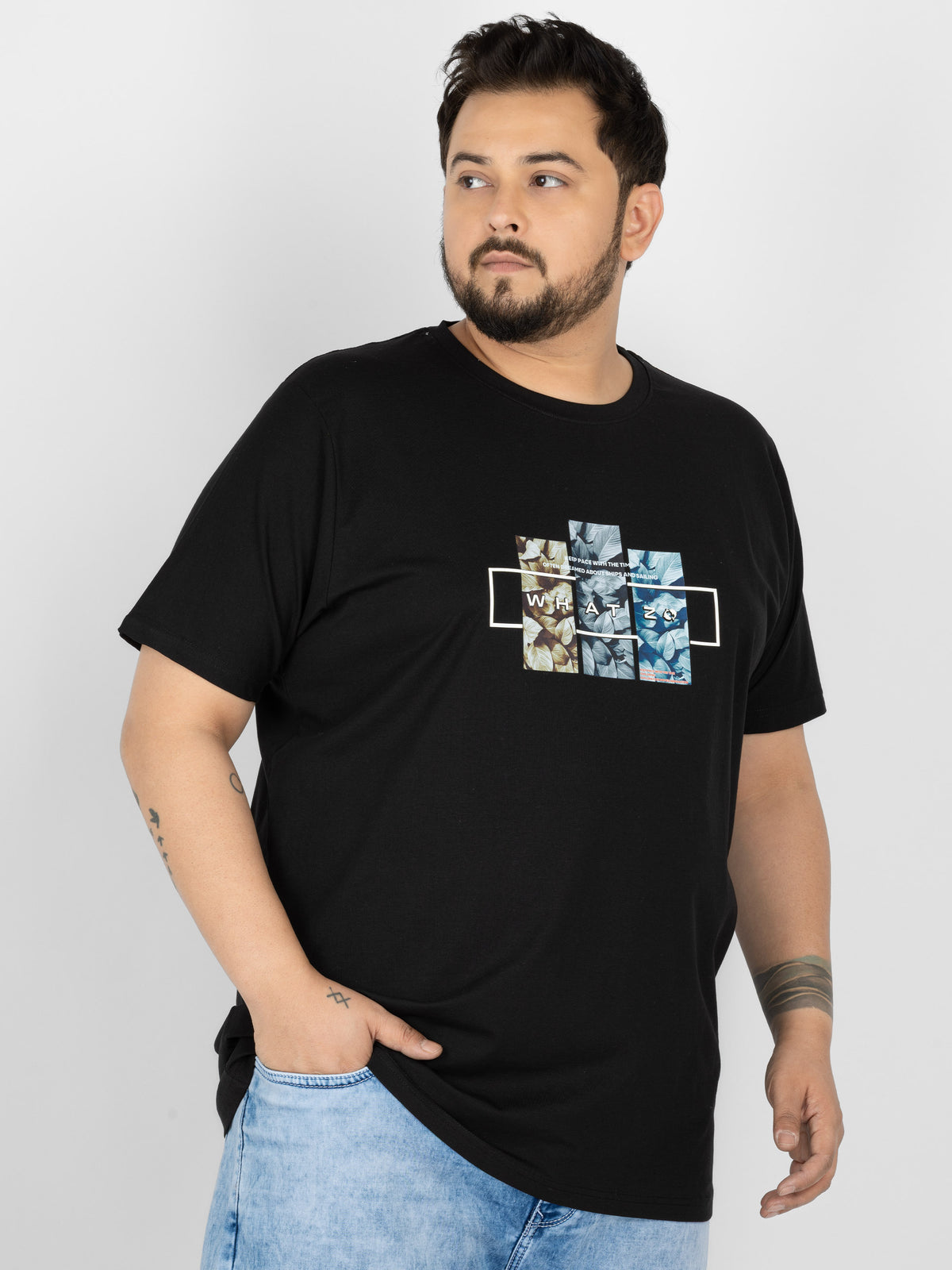 WHATZ Botanic Panel Graphic T-Shirt for Men