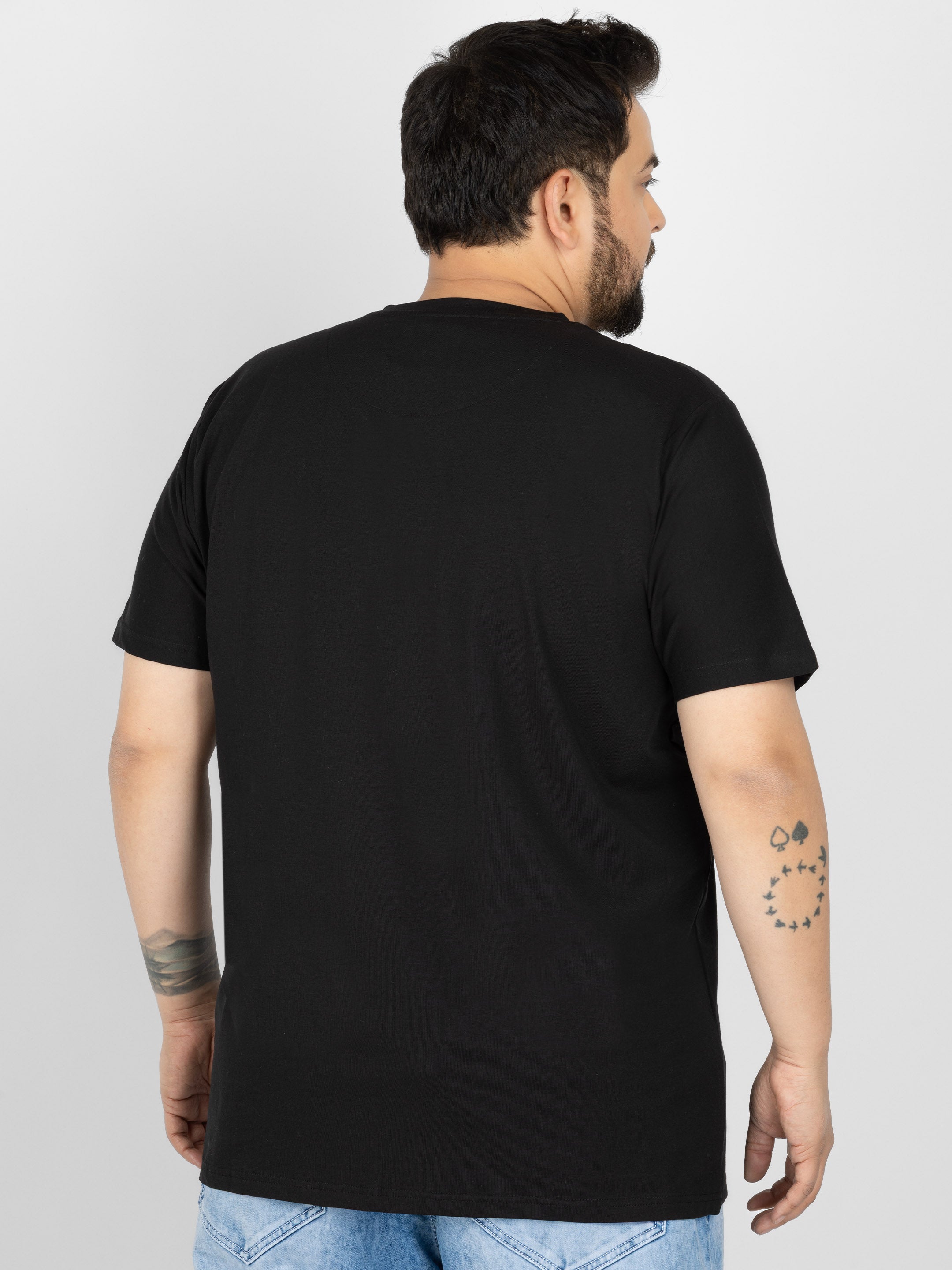WHATZ Botanic Panel Graphic Round Neck T-Shirt for Men