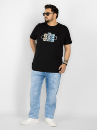 WHATZ Botanic Panel Graphic Round Neck T-Shirt for Men