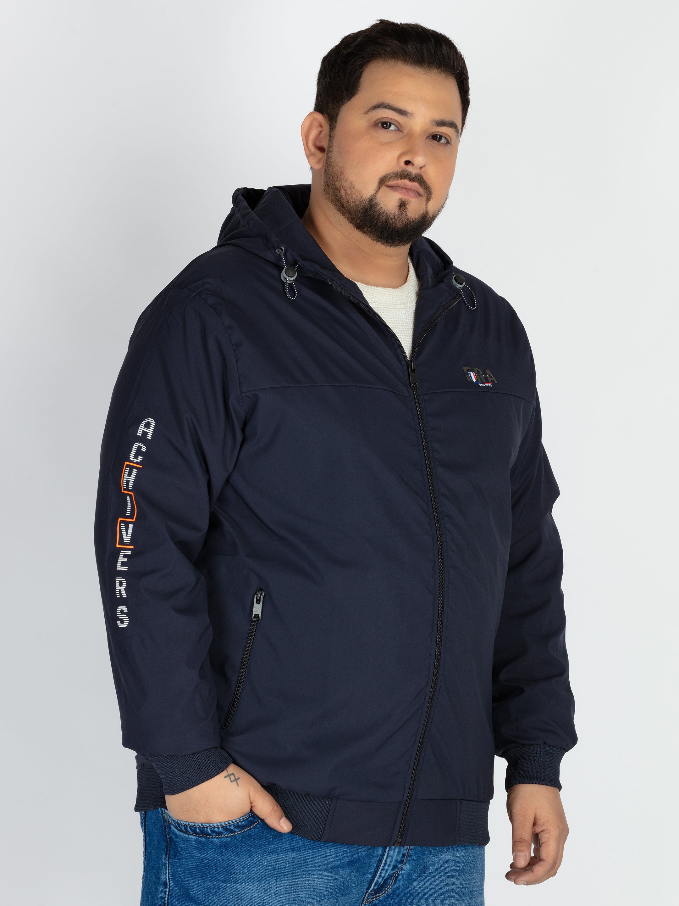 Wide Back Track Jacket サイズ46 ネイビー Buy YHA Men's Regular Fit Plus Size Zipper Stripes Winter jackets