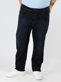 WHATZ Mid Rise Indigo Wash Denim Jeans for Men