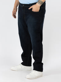 WHATZ Mid Rise Indigo Wash Denim Jeans for Men