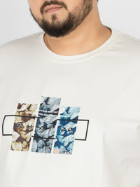 WHATZ Botanic Panel Graphic Round Neck T-Shirt for Men