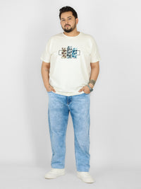 WHATZ Botanic Panel Graphic Round Neck T-Shirt for Men