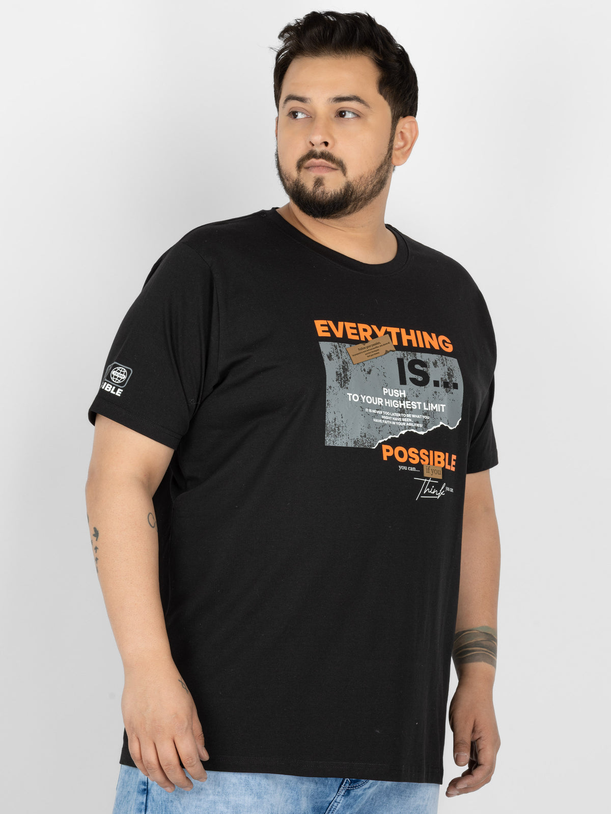WHATZ Motivational Graphic T-Shirt for Men