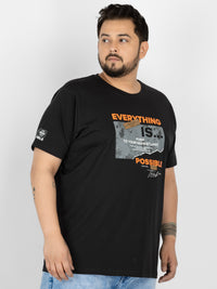 WHATZ Motivational Graphic Round Neck T-Shirt for Men