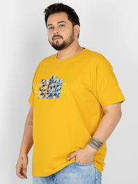 WHATZ Botanic Panel Graphic Round Neck T-Shirt for Men