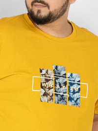 WHATZ Botanic Panel Graphic Round Neck T-Shirt for Men