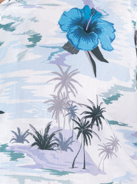 WHATZ Plus Size Hawaiian Floral Print Half Sleeve Shirt for Men