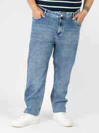 WHATZ Contemporary Indigo Wash Denim Jeans for Men