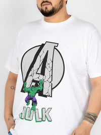 SO WHAT Avengers Hulk Power Graphic Round Neck T-Shirt for Men