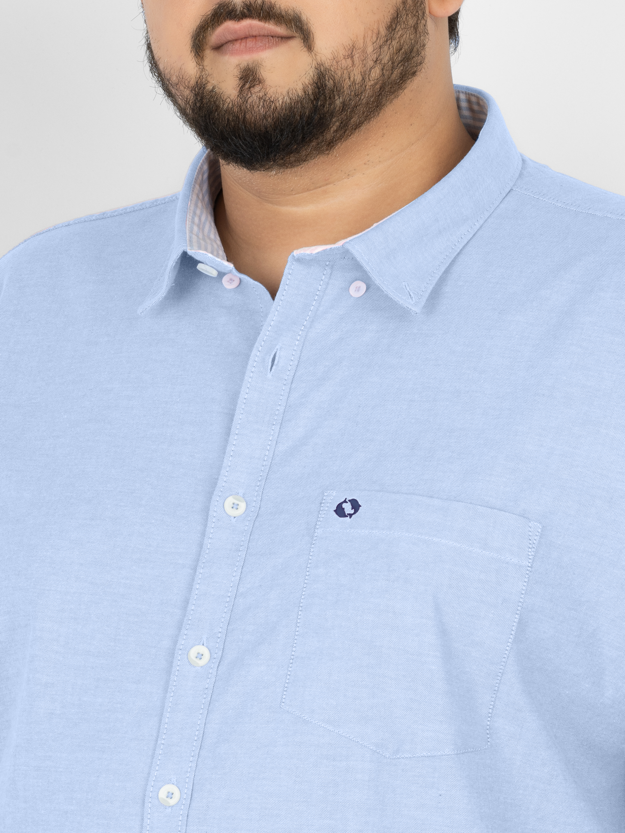 WHATZ Premium Oxford Shirt for Men Full Sleeves