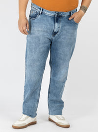WHATZ Cloud Wash Relax Fit Denim Jeans for Men