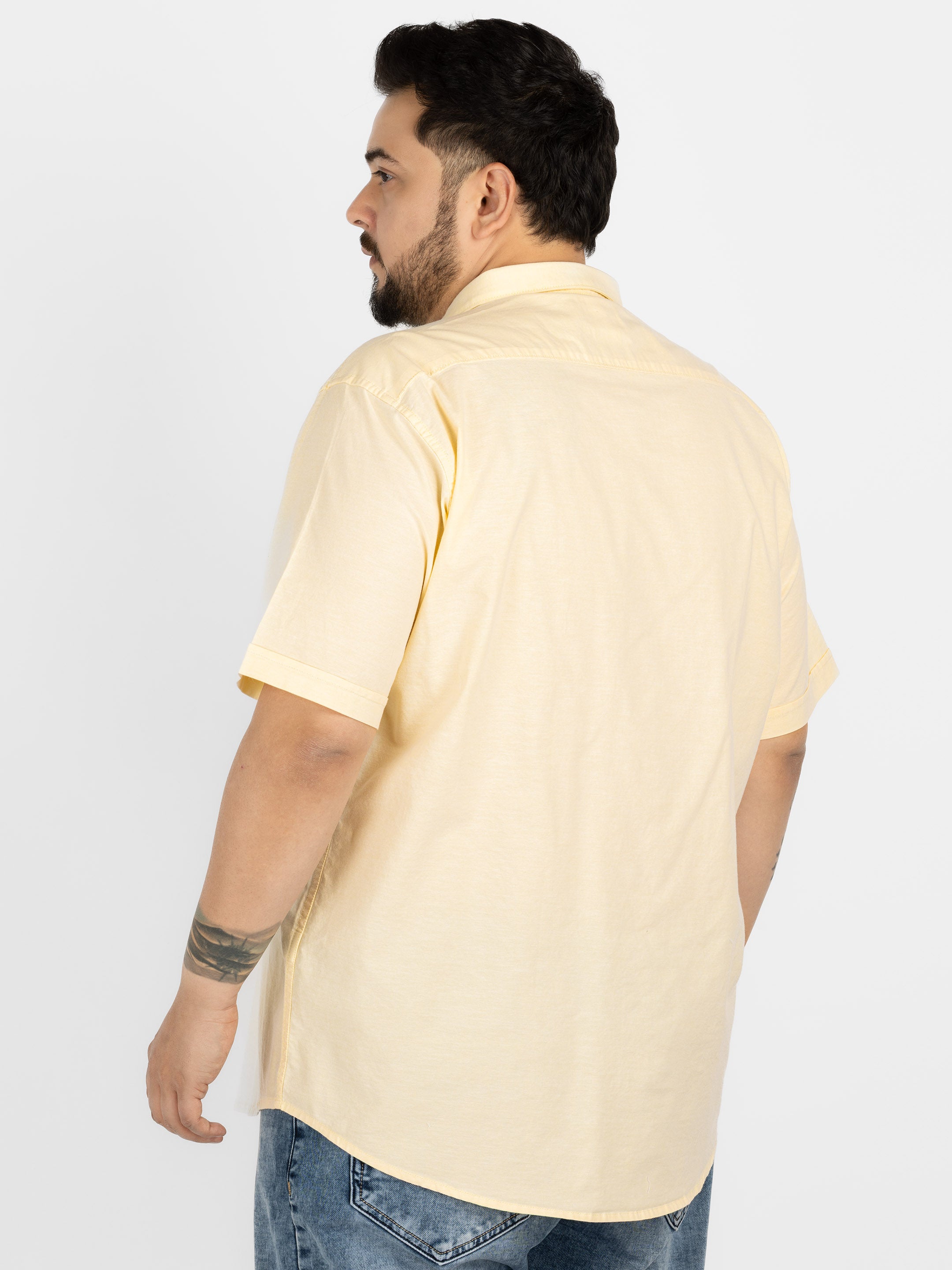 WHATZ Premium Oxford Shirt for Men Half Sleeve
