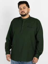WHATZ Quiet Form Solid Short Kurta for Men