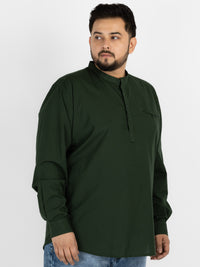 WHATZ Quiet Form Solid Short Kurta for Men