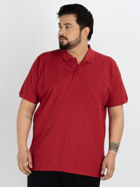 WHATZ Vertical Textured Jacquard Polo T-shirt For Men