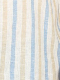 WHATZ Pastel Vertical Stripe Half Sleeve Shirt For Men