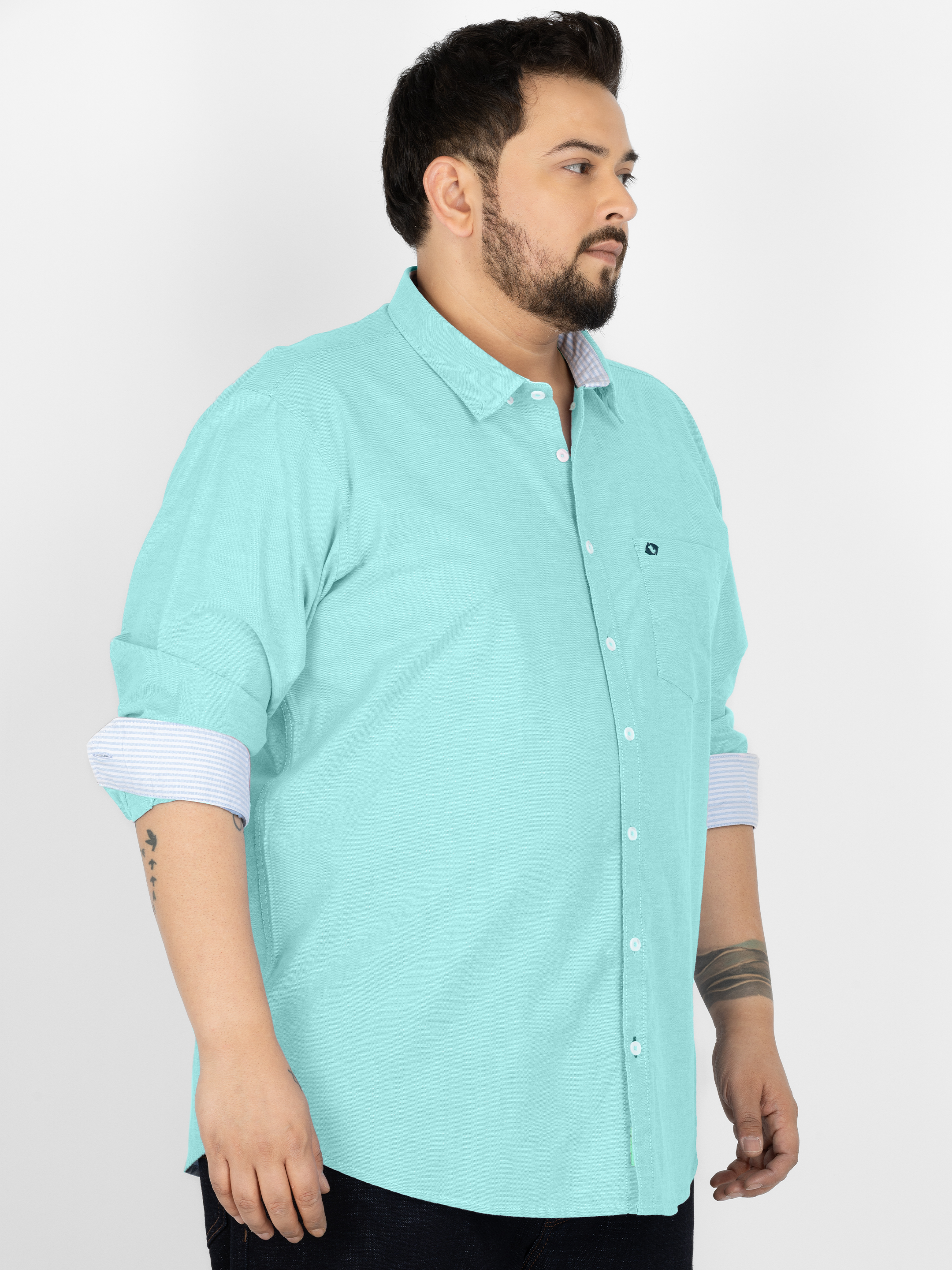 WHATZ Premium Oxford Shirt for Men Full Sleeves