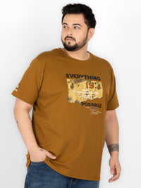 WHATZ Motivational Graphic Round Neck T-Shirt for Men