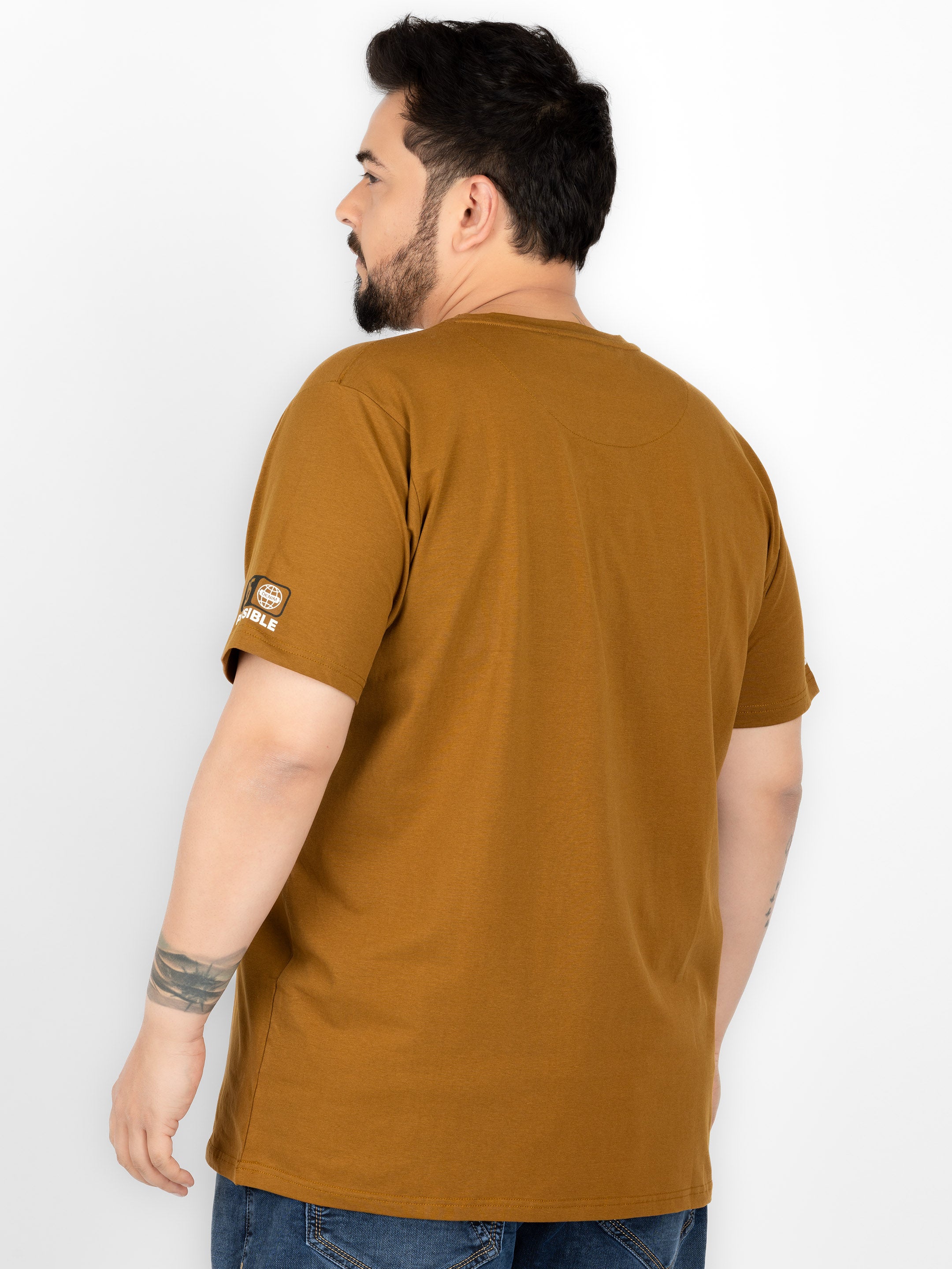 WHATZ Motivational Graphic Round Neck T-Shirt for Men