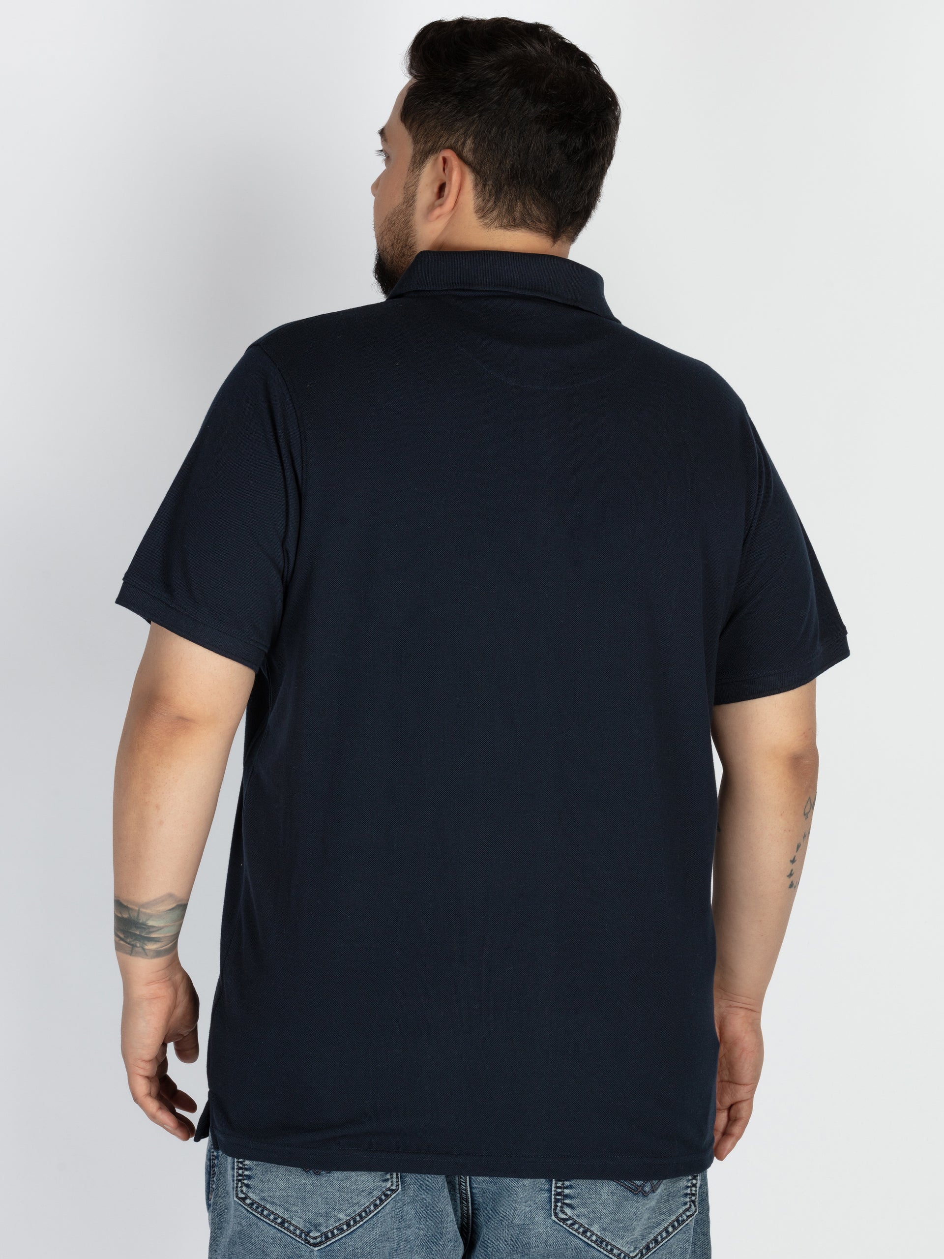 WHATZ Stripe Detail Polo T-shirt For Men