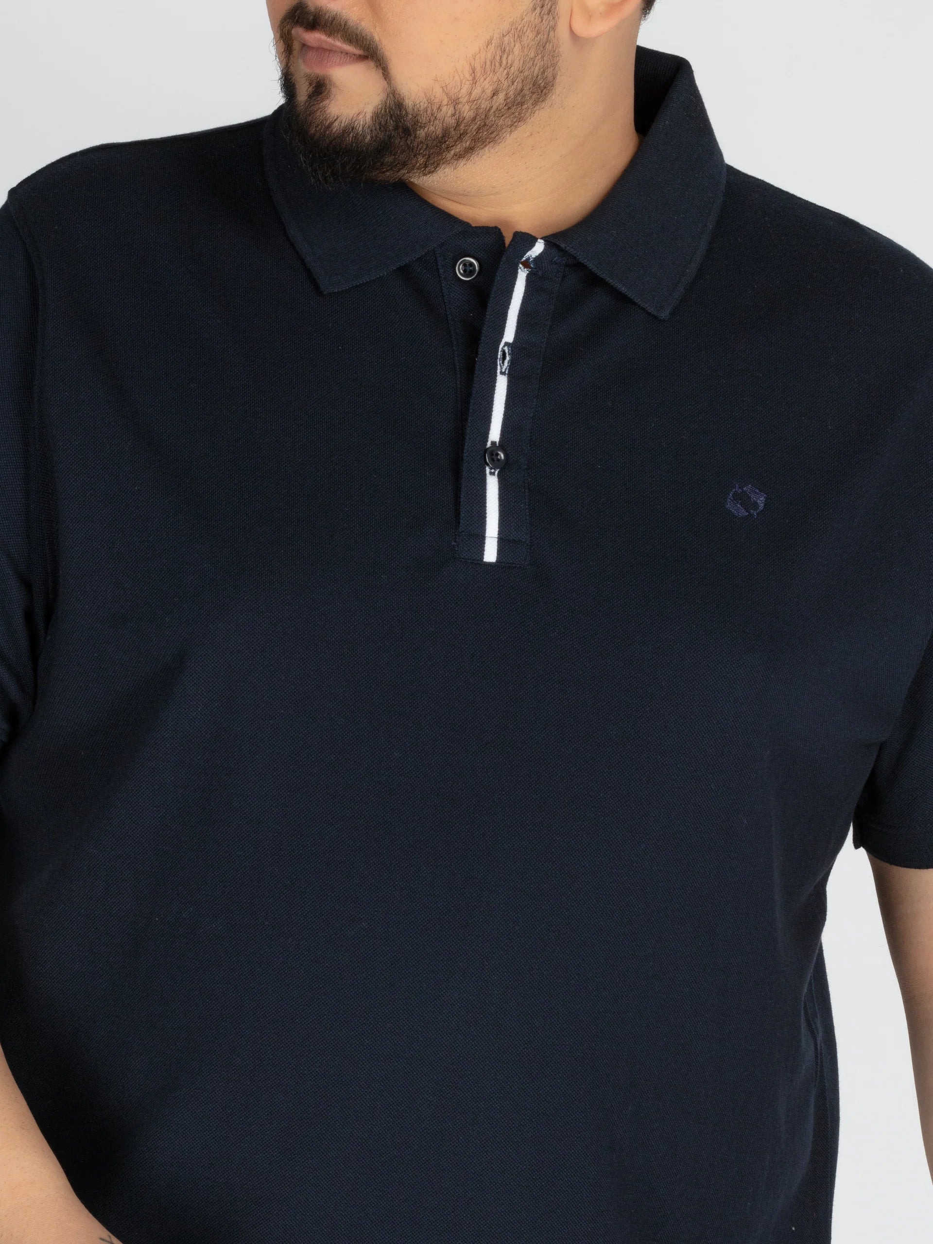 WHATZ Stripe Detail Polo T-shirt For Men