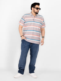 WHATZ Soft Stripe Polo T-Shirt for Men