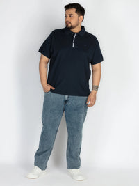 WHATZ Stripe Detail Polo T-shirt For Men