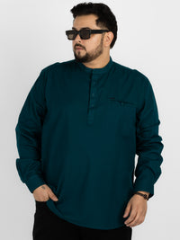 WHATZ Quiet Form Solid Short Kurta for Men