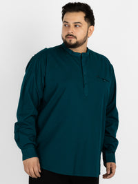 WHATZ Quiet Form Solid Short Kurta for Men