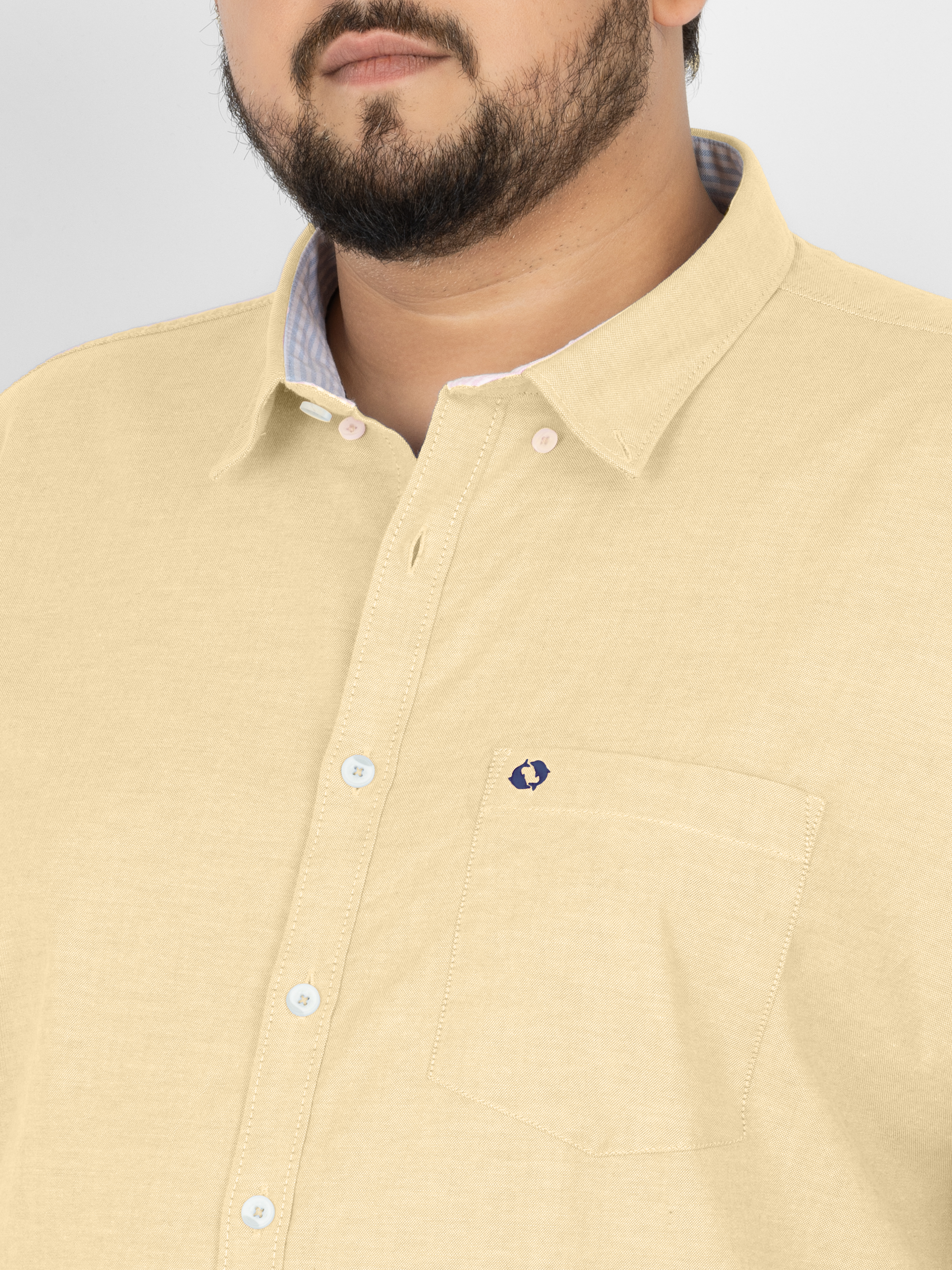 WHATZ Premium Oxford Shirt for Men Full Sleeves