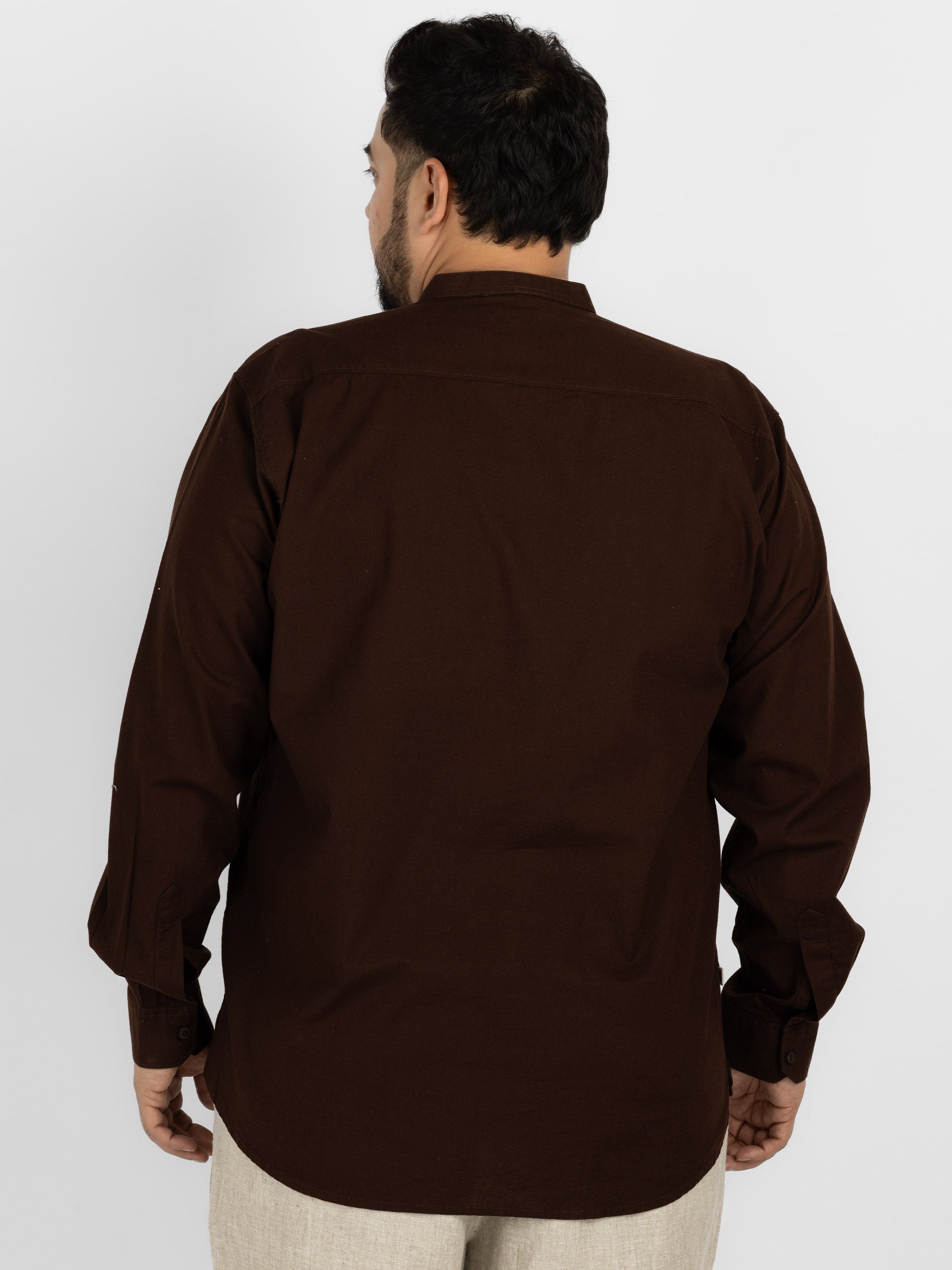 WHATZ Quiet Form Solid Short Kurta for Men