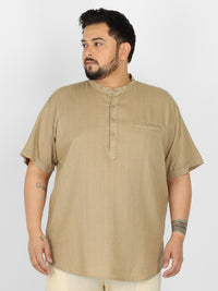 WHATZ Pinnacle Pinstripe Short Kurta for Men