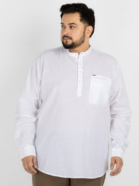 WHATZ Quiet Form Solid Short Kurta for Men