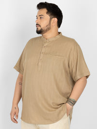 WHATZ Pinnacle Pinstripe Short Kurta for Men