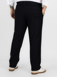 WHATZ Plus Size Premium Solid Linen Trousers for Men