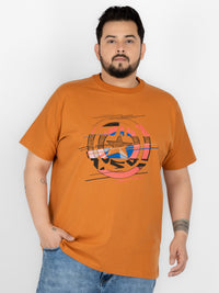 SO WHAT Glitch Shield Graphic Round Neck T-Shirt for Men